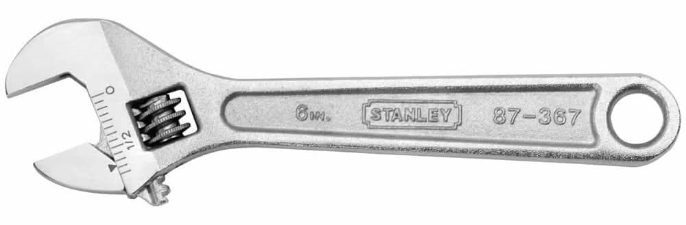 Stanley 6 In. Adjustable Wrench