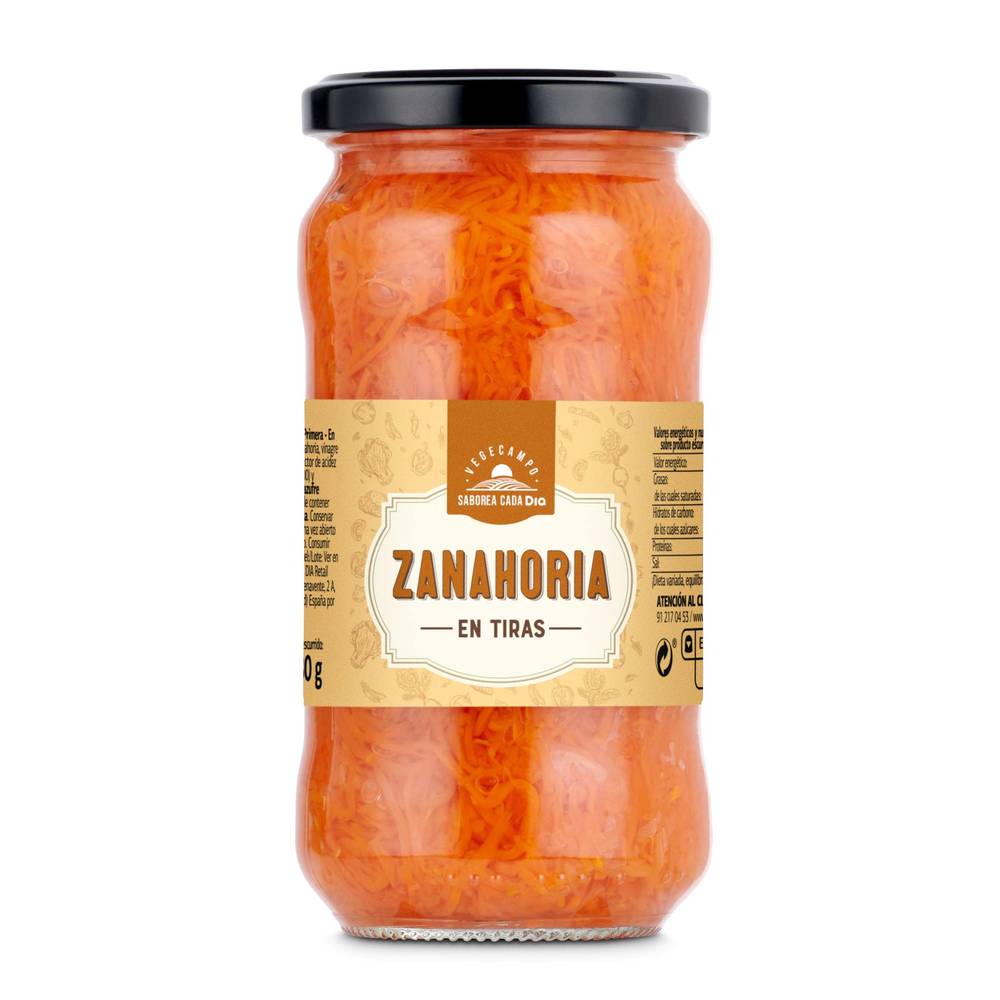 Zanahoria En Tiras Vegecampo De Dia Frasco 180 G