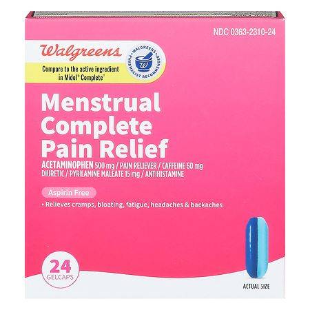 Walgreens Menstrual Complete Pain Relief Gelcaps (24 ct)