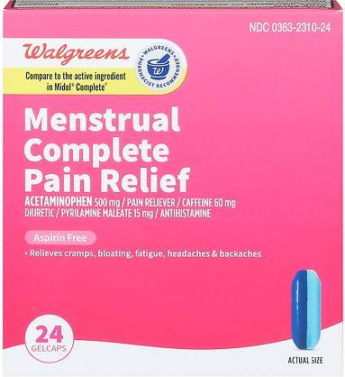 Walgreens Menstrual Complete Pain Relief Gelcaps (24 ct)