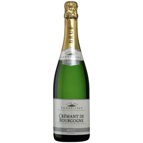 Club Des Sommeliers crémant de bourgogne brut vin effervescent 75 cl