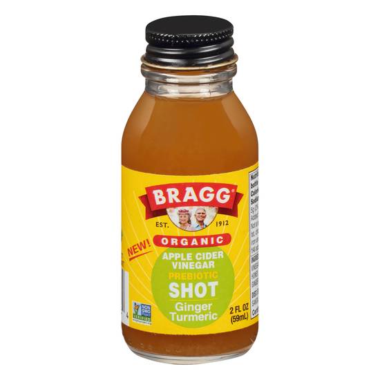 Bragg Apple Cider Vinegar Organic Ginger Turmeric Prebiotic Shot (4 ct)