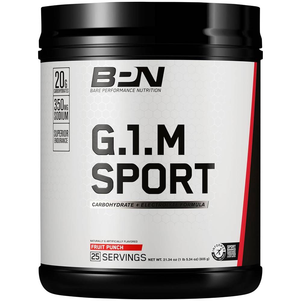 G.1.M Sport Carbohydrate + Electrolyte Formula - Fruit Punch (1.5 Lbs. / 25 Servings)