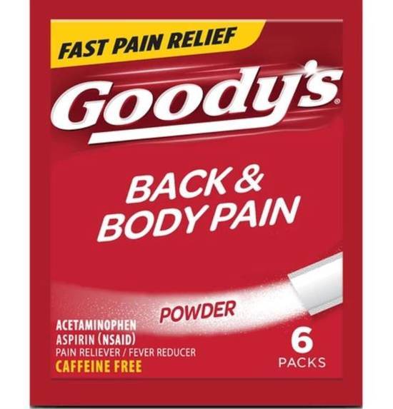 Goody's Back & Body Pain Acetaminophen Powders 6-Count
