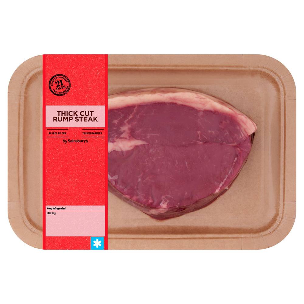 Sainsbury's British or Irish 21 Day Matured Thick Cut Rump Steak 450g