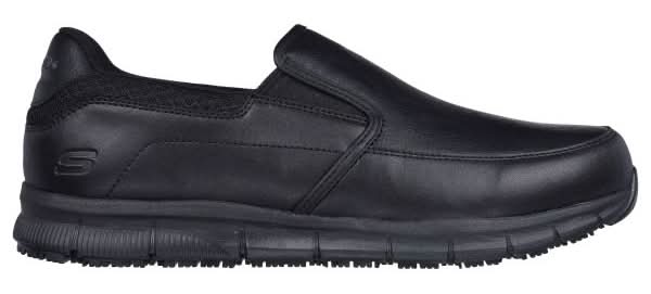 Skechers Nampa Groton Relaxed Fit Slip Resistant Work Shoes, Men, 12, Black