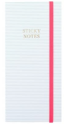 Sugar Paper Essentials Sticky Note Pad Booklet, 3x7 in