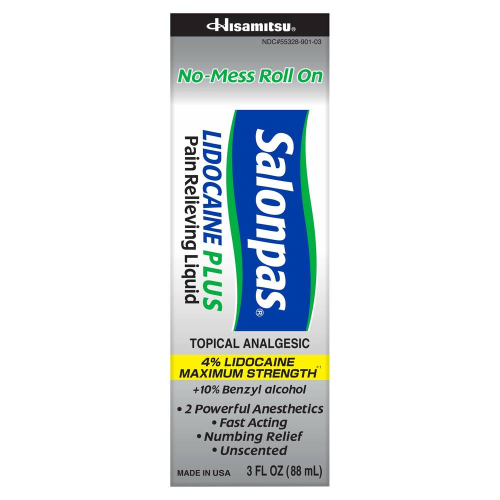 Salonpas Lidocaine Plus Pain Relieving Liquid (3 fl oz)