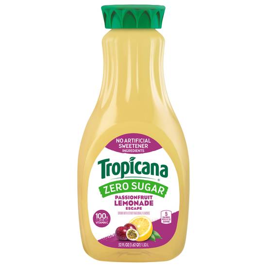 Tropicana Zero Sugar Juice Drink Passion Fruit Lemonade Escape (52 fl oz)