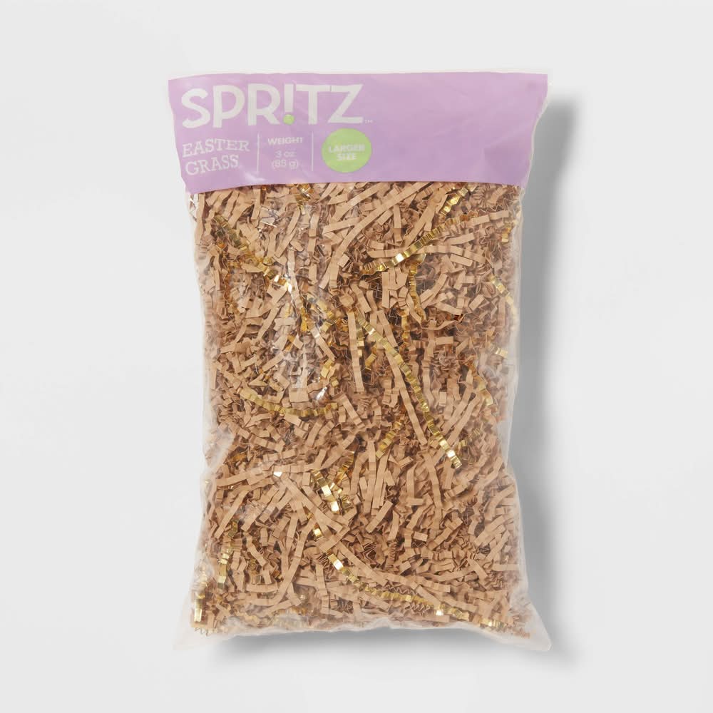 Spritz Crinkle Easter Basket Grass, Gold