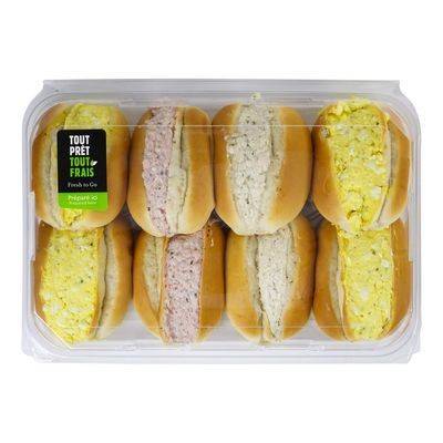 Fresh 2 go assortis (format economique 600 g, 8 un.) - assorted stuffed buns value pack (approx 1 kg; price per kg)