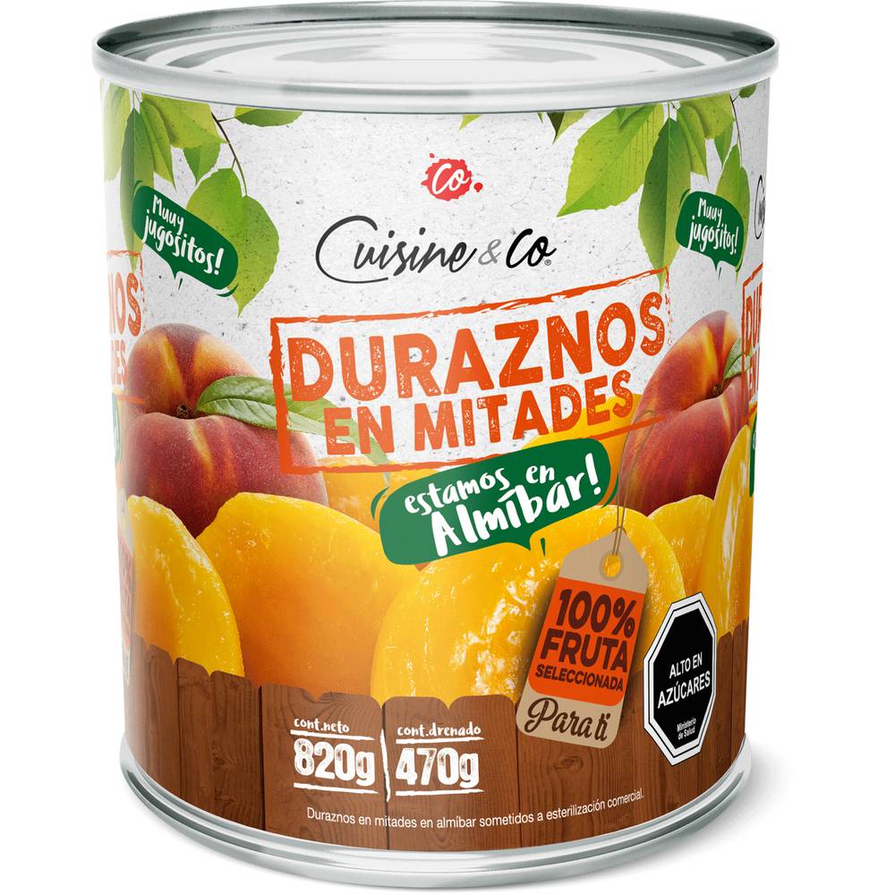 Cuisine & co duraznos en mitades (820 g)