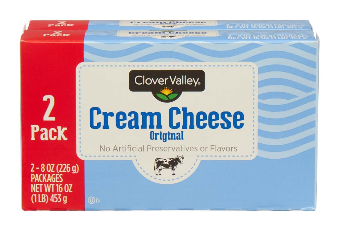 Clover Valley Original Cream Cheese (2 x 8 oz)