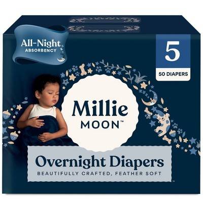 Millie Moon Overnight Diapers, Size 5 (50 ct)