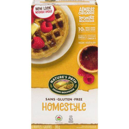 Nature's path gaufres sans gluten bio fait maison (210 g) - organic waffles homestyle (210 g)