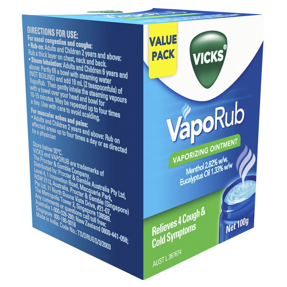 Vicks Vaporub Vaporizing Ointment Relieves Cold Delivery Near Me
