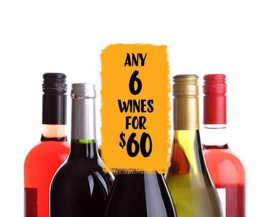 Any 6 Wines for $60