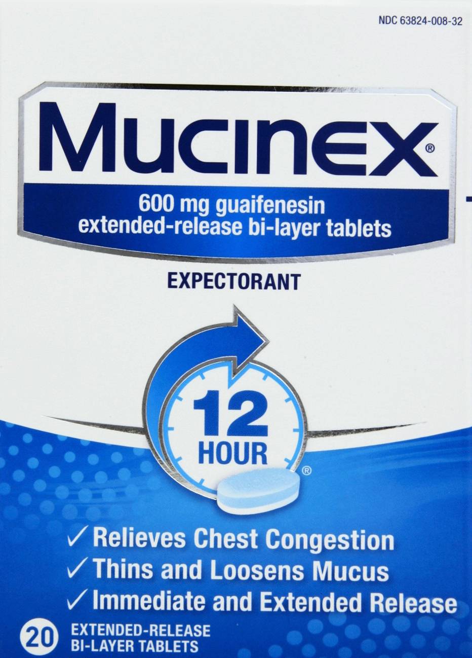 Mucinex Expectorant Guaifenesin Tablets 600 mg (20 ct)