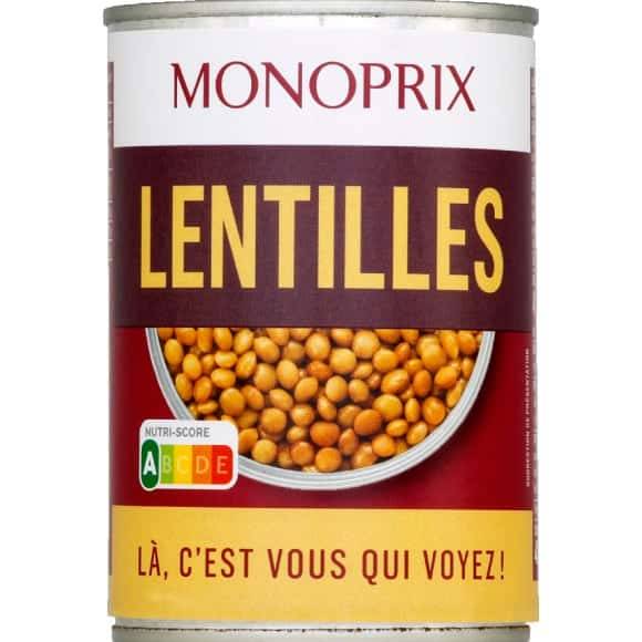 Monoprix Lentilles La Boîte De 265 G Net {Goutt{