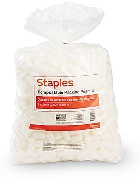 Staples® Packing Peanuts, 1 Cubic Ft. (30456N-CC)