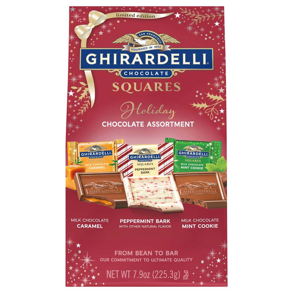 Ghirardelli Limited Edition Squares Holiday Chocolate, Assorted (7.9 oz)