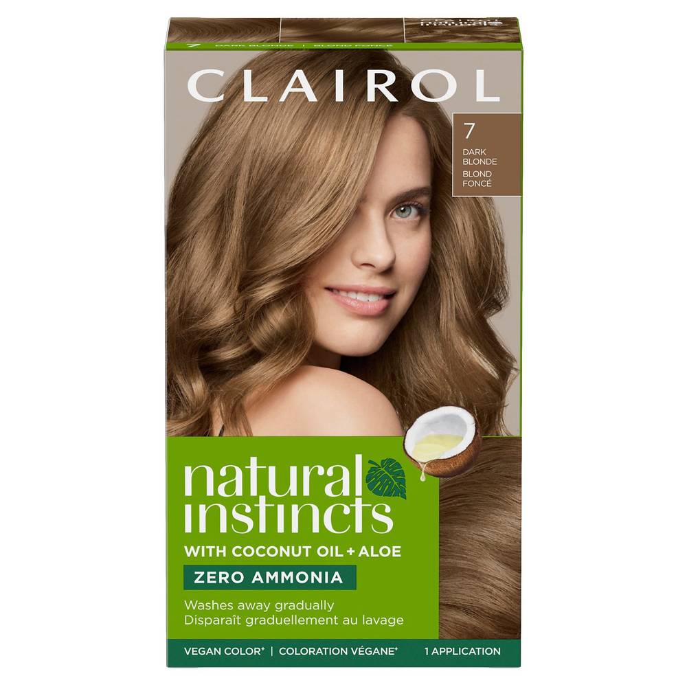 Clairol Natural Instincts Semi-Permanent Hair Color, 7 Coastal Dune Dark Blonde