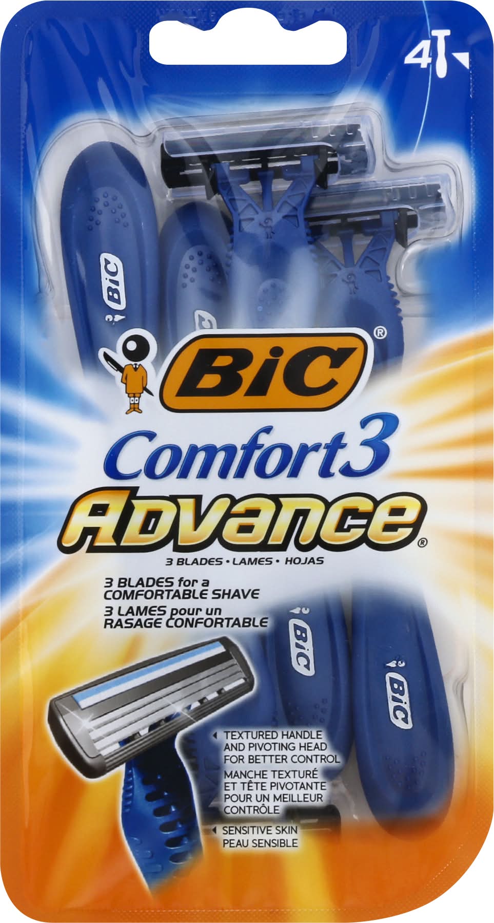 BiC Advance Comfort 3 Disposable Razors (3.2 oz, 4 ct)
