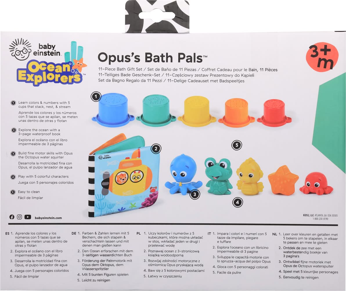 Baby Einstein Ocean Explorers Opus Bath Pals Gift Set 3 Months+