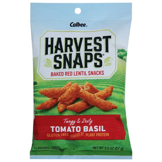 Harvest Snaps Tangy & Zesty Tomato Basil Red Lentil Snack Crisps