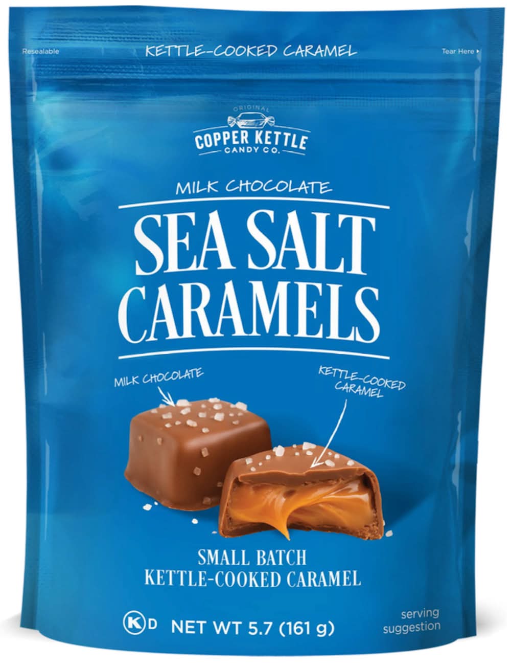 COPPER KETTLE CANDY CO Milk Chocolate Sea Salt Caramel 5.7-oz Confections-Soft