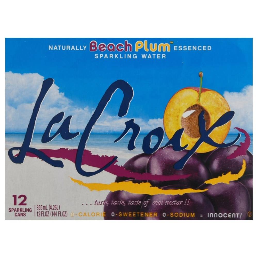 La Croix Sparkling Water, Beach Plum (12 x 12 fl oz)