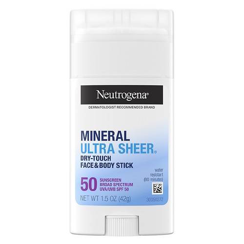 Neutrogena Ultra Sheer Spf 50 Zinc Mineral Sunscreen Stick - 1.5 oz