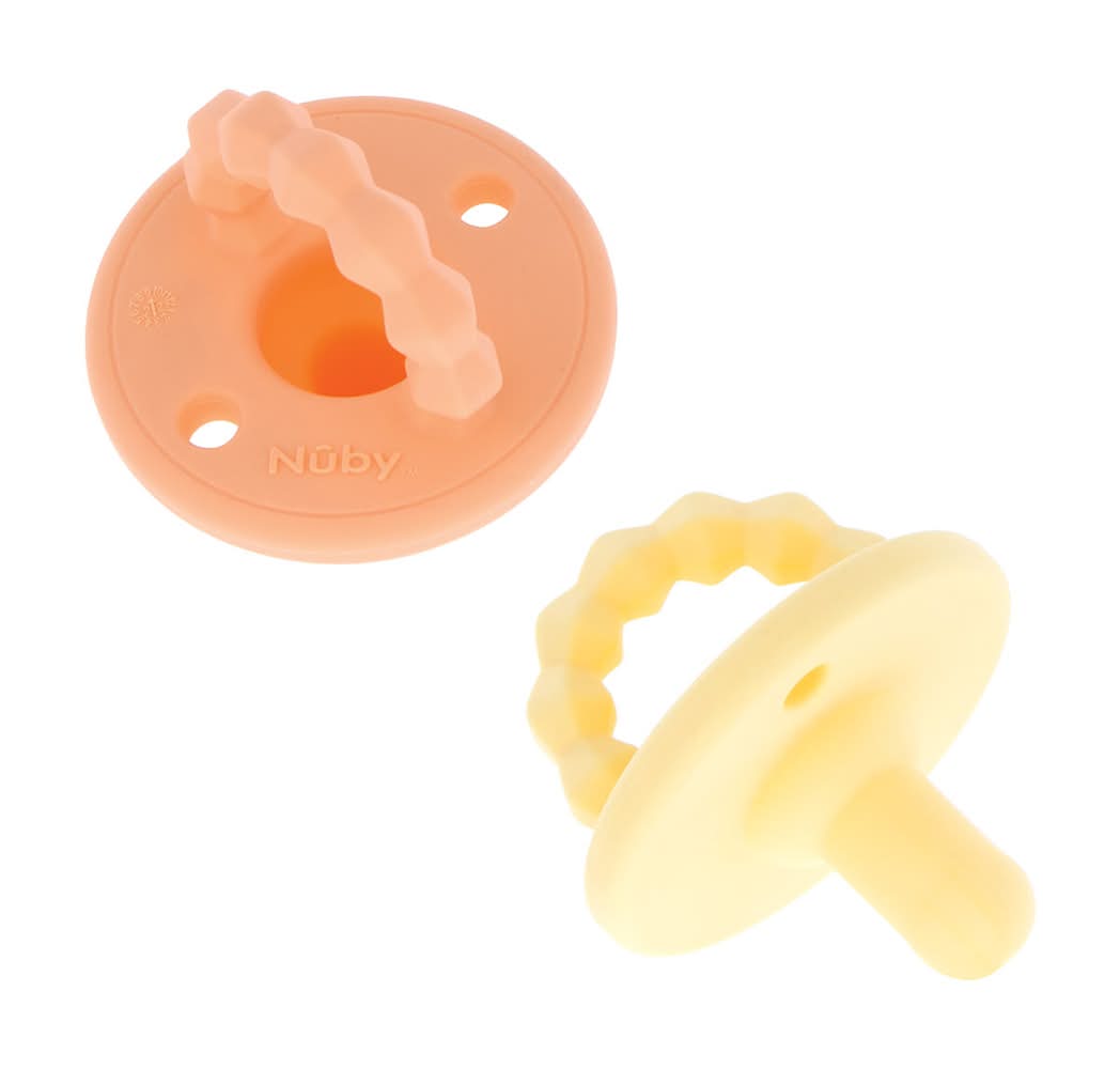 Nuby Softees Pacifiers 2 Ct - Assorted