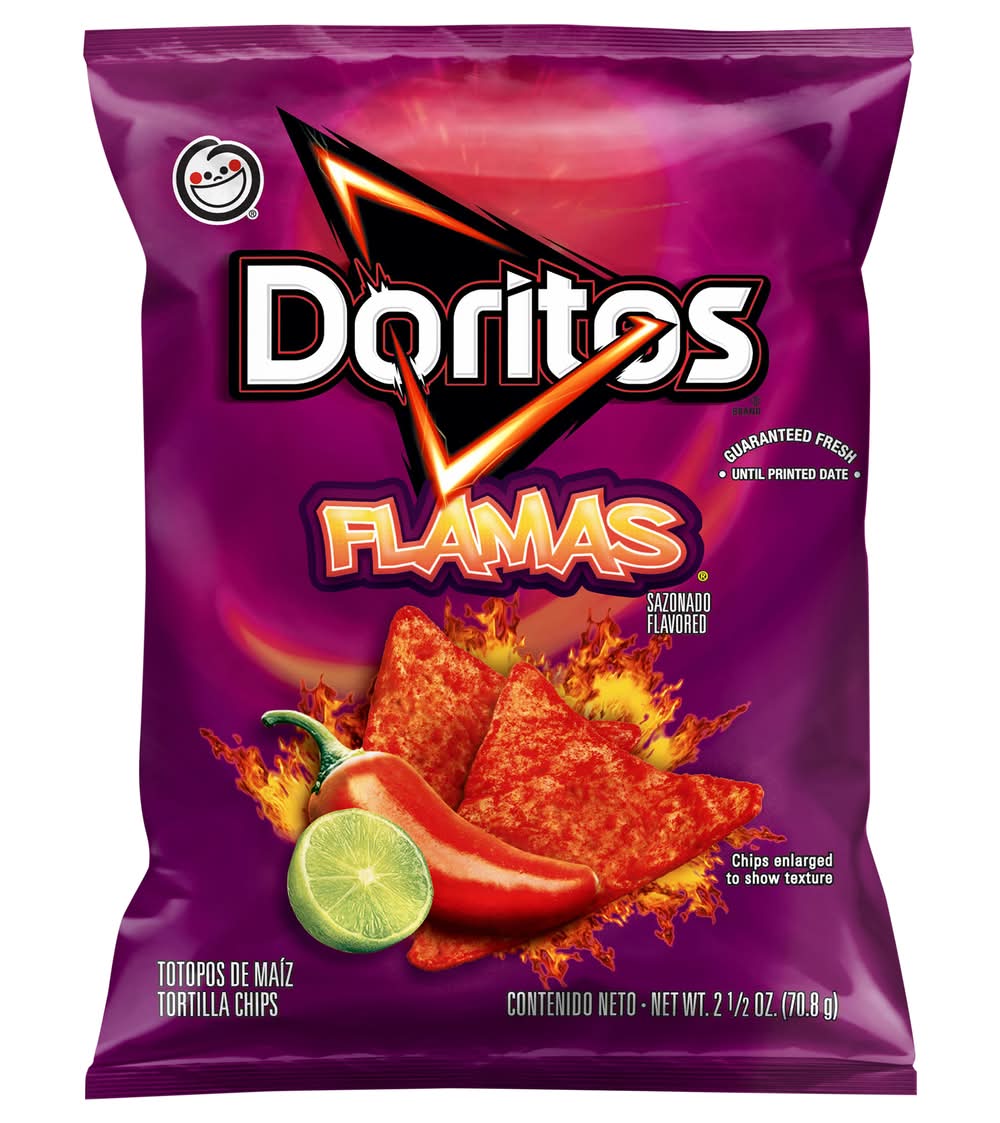 Doritos Sazonado Tortilla Chips, Flamas (2.5 oz)