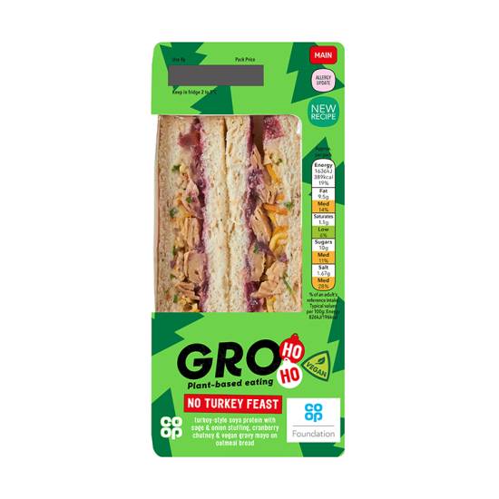 Co-op Gro No Turkey Feast Sandwich