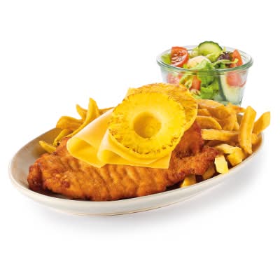 Hawai kipschnitzel menu