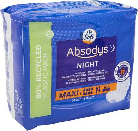 Carrefour Soft - Absodys serviettes incontinence maxi night
