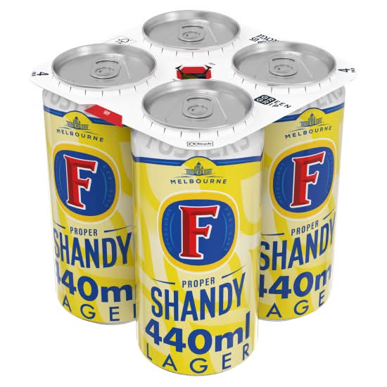 Fosters Proper Lager Shandy Beer (4 x 440ml)