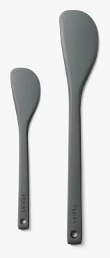 Figmint 2-Piece Silicone Spatula Set, Dark Gray