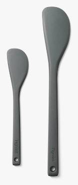 Figmint 2-Piece Silicone Spatula Set, Dark Gray