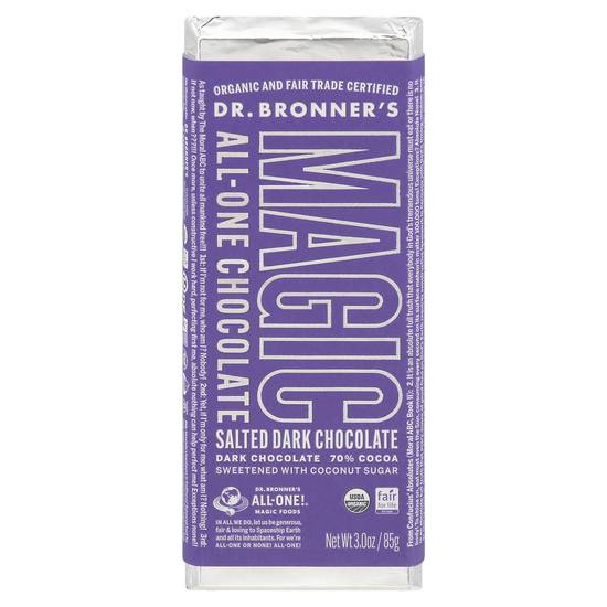 Dr. Bronner's Magic All-One Chocolate 70% Cocoa Salted Dark Chocolate