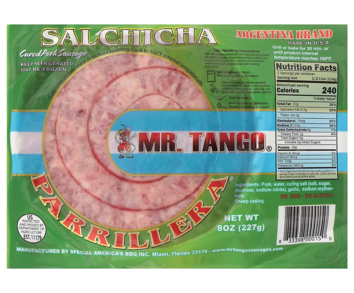 Mr. Tango Salchicha Argentinian Spiral Pork Sausage (8 oz)