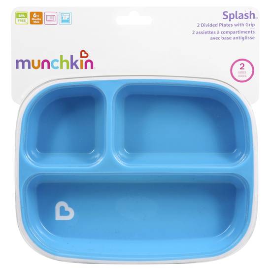 Munchkin Splash Divided Plates (6 months+/blue) Delivery Near You