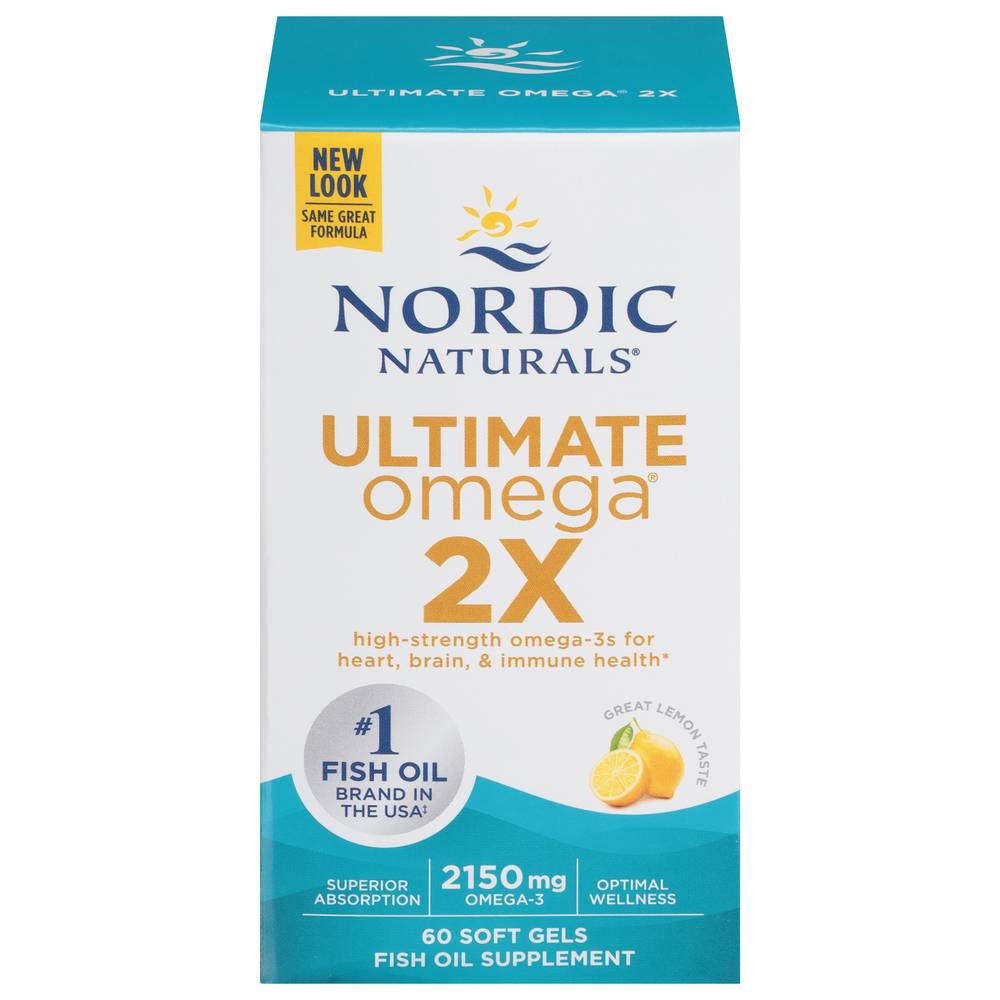 Nordic Naturals Ultimate Omega Fish Oil 2150 mg Soft Gels (lemon)