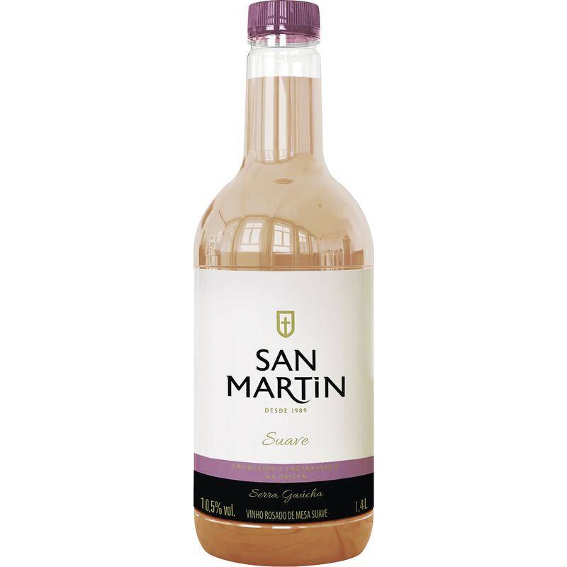 Vinícola panizzon vinho nacional san martin rosé suave (1.4 l)