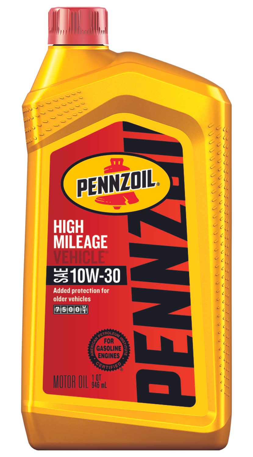 Pennzoil High Mileage 10W-30 4-Cycle High Mileage Motor Oil 1 Qt 1 Pk