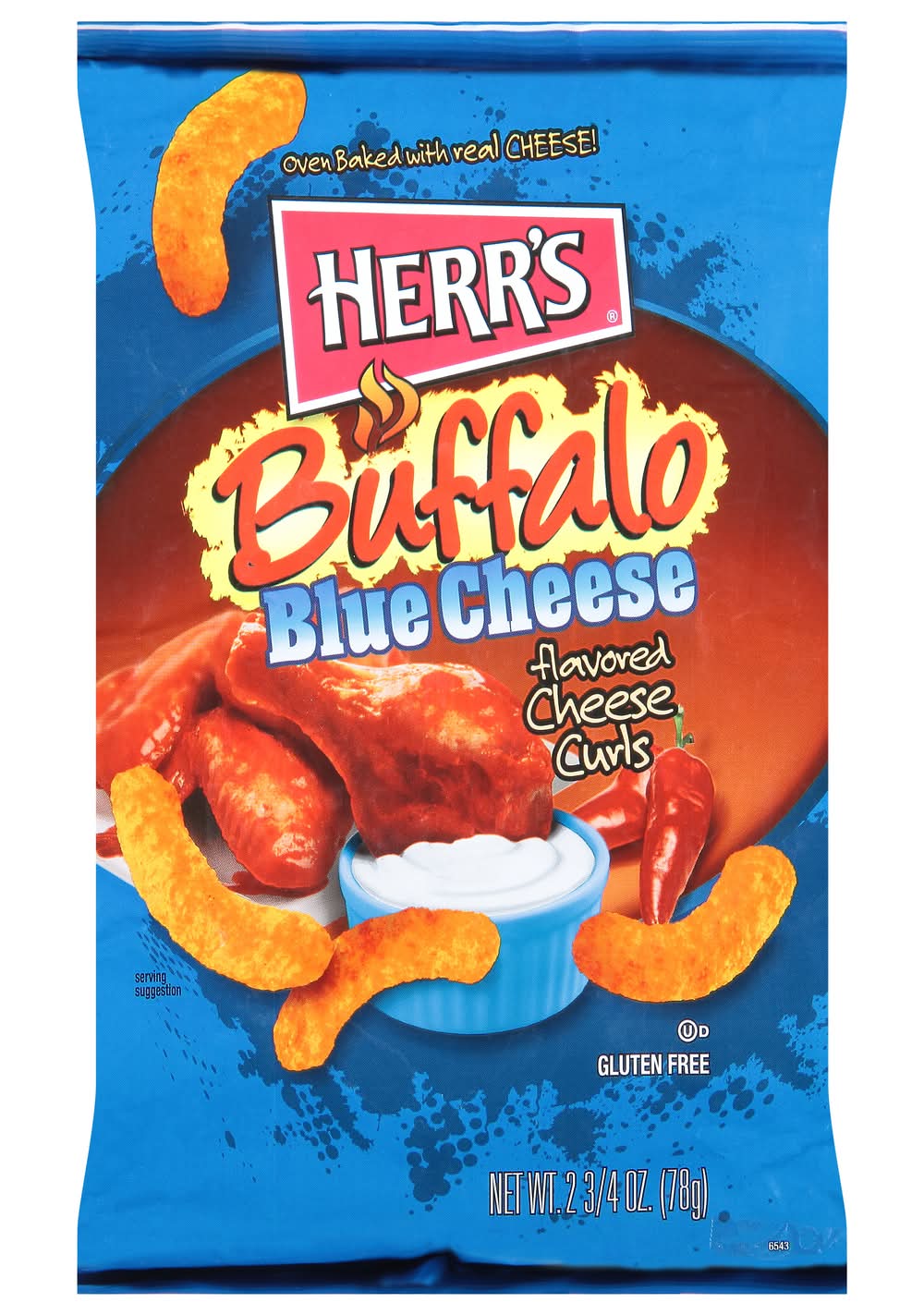 Herr's Buffalo Flavored Cheese Curls, Blue Cheese (2.75 oz)