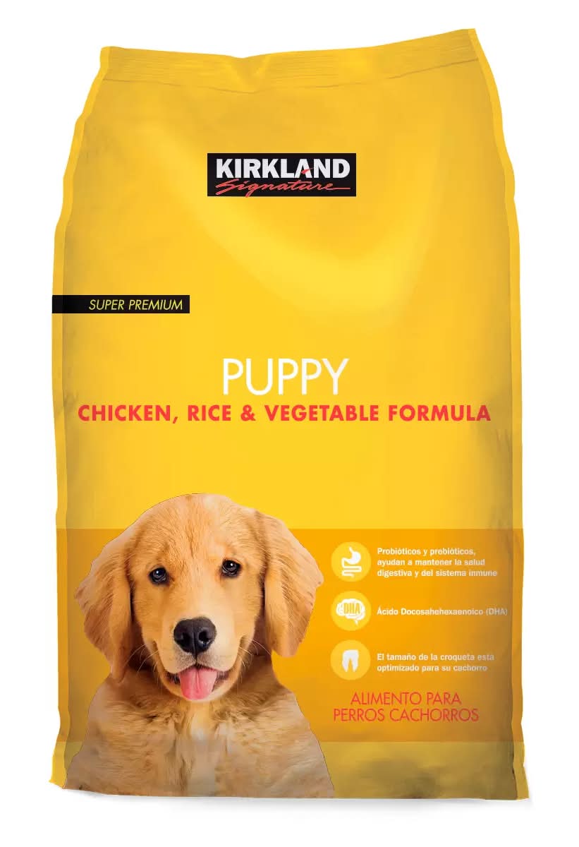 Kirkland Signature · Super premium puppy alimento seco para perros con pollo, arroz y vegetales (9 kg)