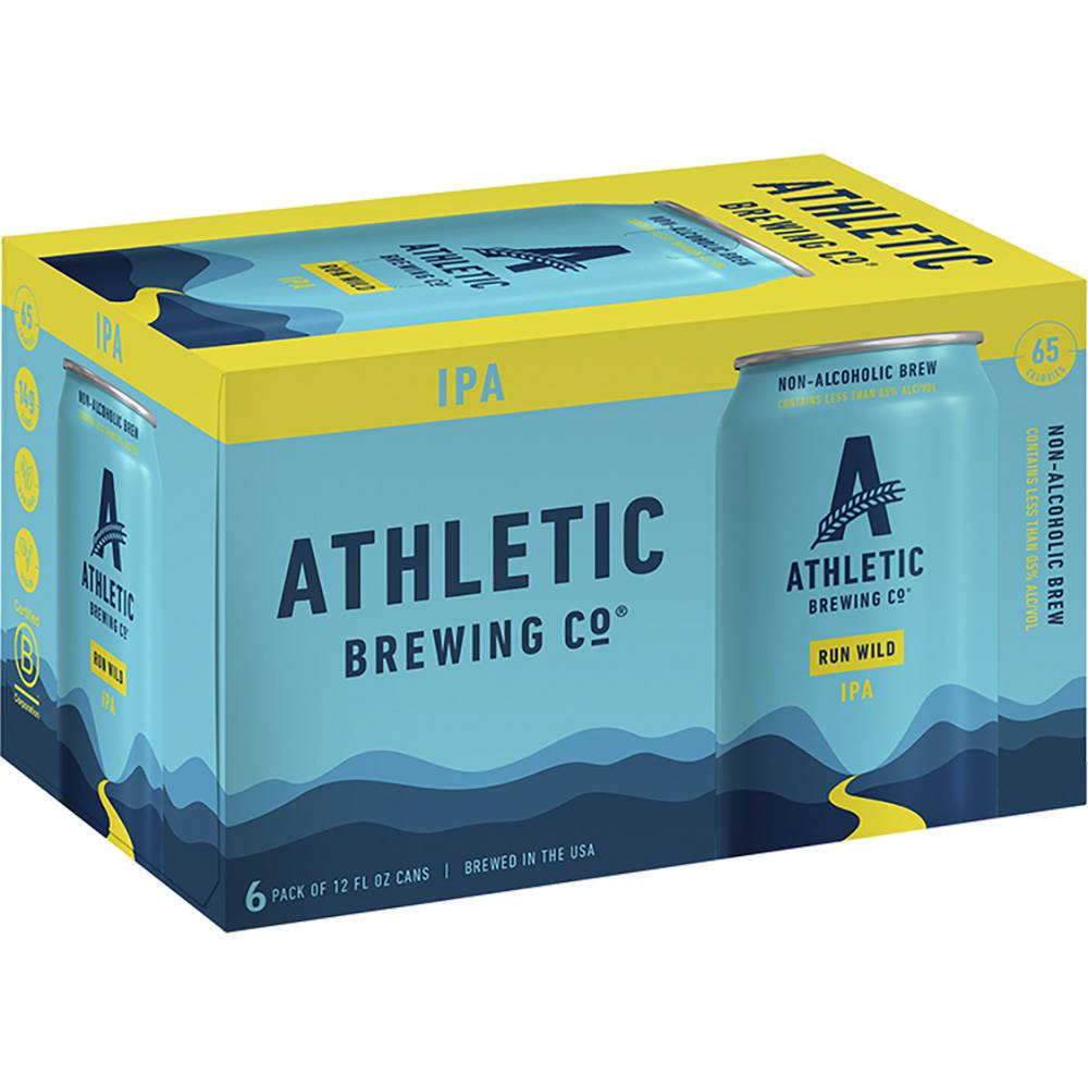 Athletic Brewing Co. Run Wild Ipa Non-Alcoholic Beer (6 ct , 12 fl oz)