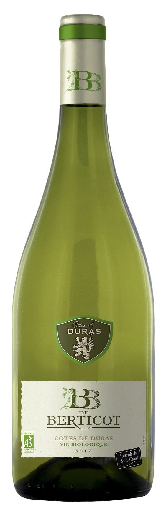 BB de Berticot - Côtes de duras vin blanc sauvignon bio aop, 2017 (750ml)